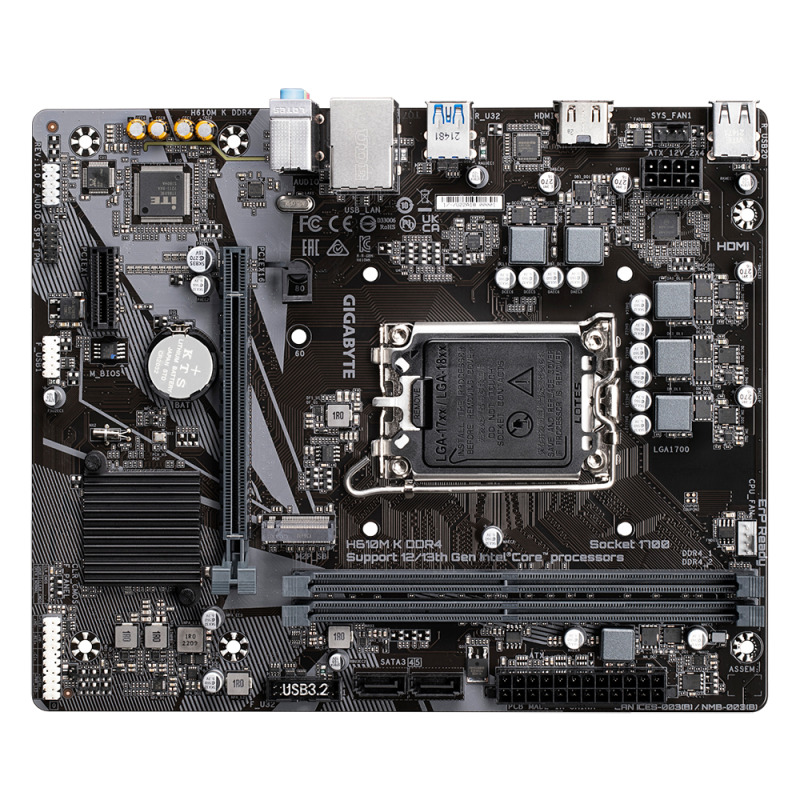 MB GIGABYTE H610M K INTEL S-1700 14VA GEN/2XDDR4 3200MHZ/PCIE 4.0 X 16/HDMI/2XUSB 3.2/M.2/MICRO ATX/GAMA BASICA image 6